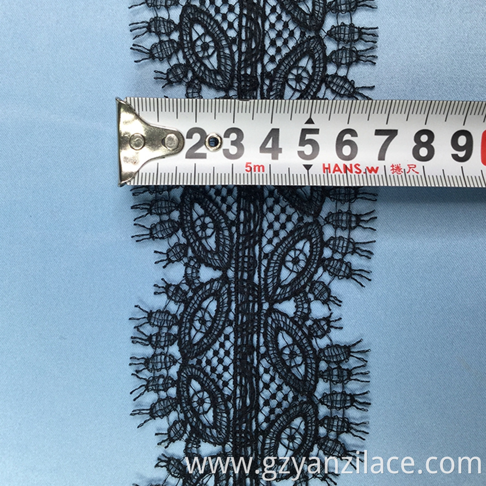 Black Eyelash Lace Trim